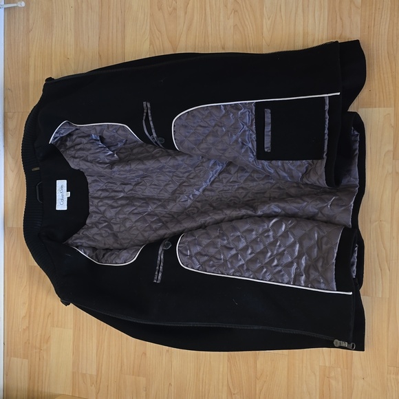 Calvin Klein Men's Classic Stand Collar Jacket Black Coat Size L - Picture 5 of 10